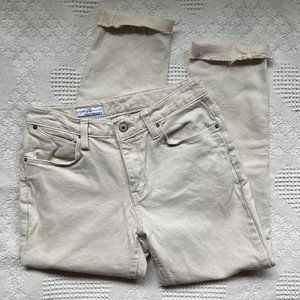 Scooter cream cropped jeans